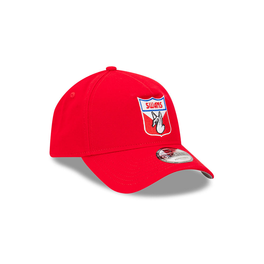 Sydney Swans Hat - Red Retro 9Forty A-Frame AFL Snapback Cap - New Era
